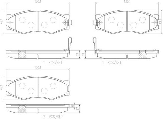 Brembo P56056N - Тормозные колодки, дисковые, комплект unicars.by