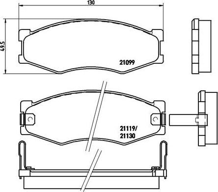 Brembo P 56 056 - Тормозные колодки, дисковые, комплект unicars.by