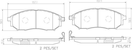 Brembo P56058N - Тормозные колодки, дисковые, комплект unicars.by