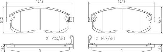 Brembo P56065N - Тормозные колодки, дисковые, комплект unicars.by