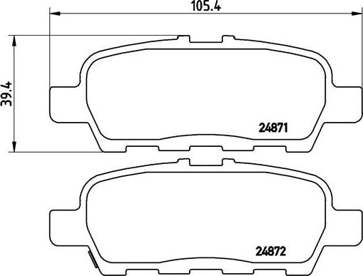 Brembo P 56 068 - Тормозные колодки, дисковые, комплект unicars.by