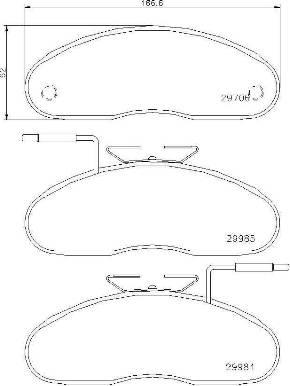 Brembo P 56 019 - Тормозные колодки, дисковые, комплект unicars.by