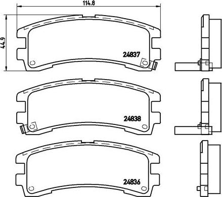 Brembo P 56 017 - Тормозные колодки, дисковые, комплект unicars.by