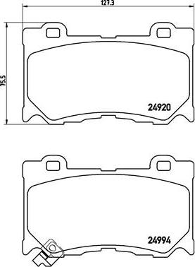 Brembo P 56 089 - Тормозные колодки, дисковые, комплект unicars.by