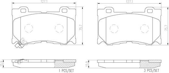 Brembo P56084N - Тормозные колодки, дисковые, комплект unicars.by