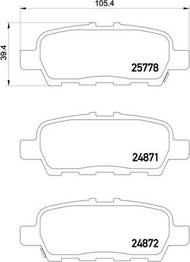 Brembo P 56 087 - Тормозные колодки, дисковые, комплект unicars.by