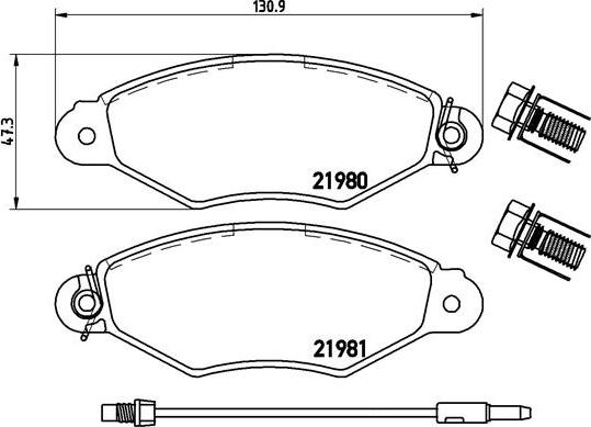 Brembo P 56 038 - Тормозные колодки, дисковые, комплект unicars.by