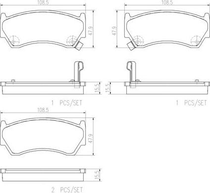 Brembo P56033N - Тормозные колодки, дисковые, комплект unicars.by