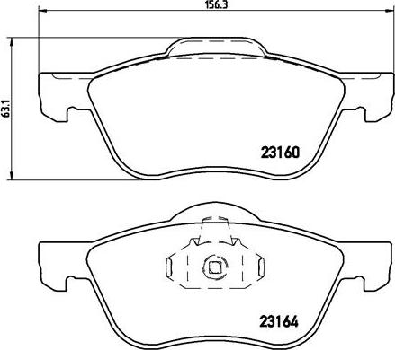 Brembo P 56 037 - Тормозные колодки, дисковые, комплект unicars.by