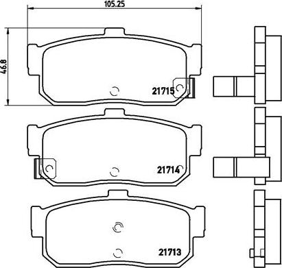 Brembo P 56 029 - Тормозные колодки, дисковые, комплект unicars.by