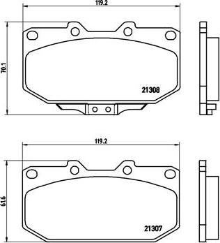 Brembo P 56 025 - Тормозные колодки, дисковые, комплект unicars.by