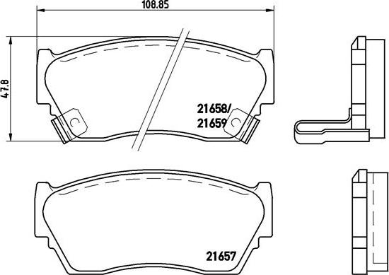 Brembo P 56 027 - Тормозные колодки, дисковые, комплект unicars.by