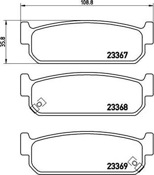 Brembo P 56 071 - Тормозные колодки, дисковые, комплект unicars.by