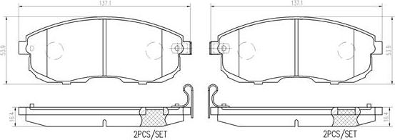 Brembo P56116N - Тормозные колодки, дисковые, комплект unicars.by