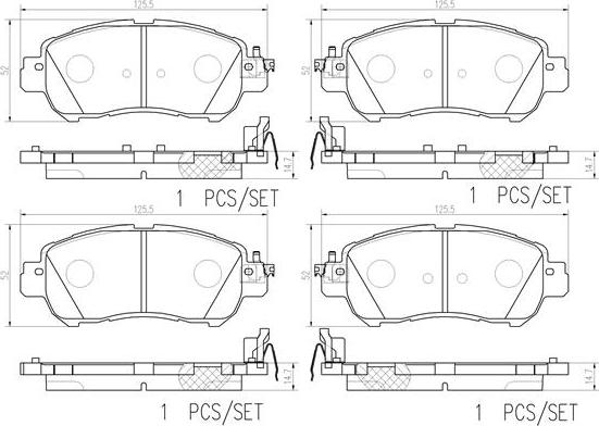 Brembo P 56 131 - Тормозные колодки, дисковые, комплект unicars.by