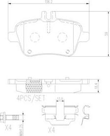 Brembo P50091N - Тормозные колодки, дисковые, комплект unicars.by