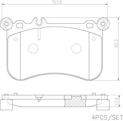 Mercedes-Benz 0064200520 - Тормозные колодки, дисковые, комплект unicars.by