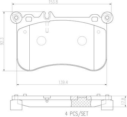 Brembo P50097N - Тормозные колодки, дисковые, комплект unicars.by