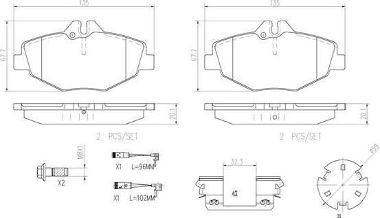 Brembo P50049N - Тормозные колодки, дисковые, комплект unicars.by