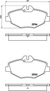 Brembo P 50 049 - Тормозные колодки, дисковые, комплект unicars.by