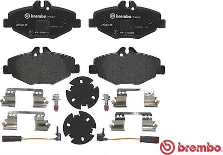 Brembo P 50 049 - Тормозные колодки, дисковые, комплект unicars.by