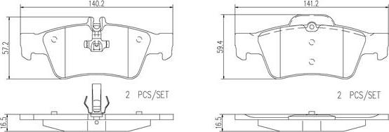 Brembo P50052N - Тормозные колодки, дисковые, комплект unicars.by