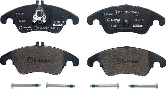 Brembo P 50 069X - Тормозные колодки, дисковые, комплект unicars.by