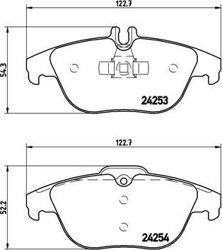 Brembo P 50 068 - Тормозные колодки, дисковые, комплект unicars.by