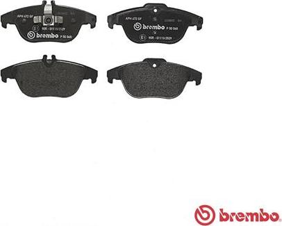 Brembo P 50 068 - Тормозные колодки, дисковые, комплект unicars.by