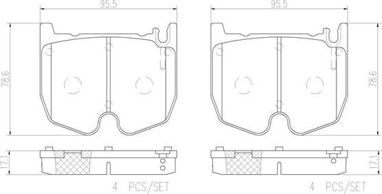 Brembo P50062N - Тормозные колодки, дисковые, комплект unicars.by