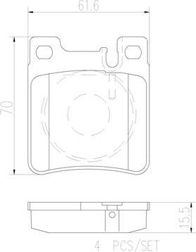 Brembo P50017N - Тормозные колодки, дисковые, комплект unicars.by