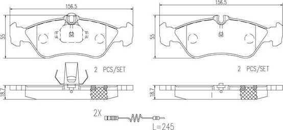 Brembo P50089N - Тормозные колодки, дисковые, комплект unicars.by