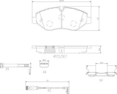 Brembo P50085N - Тормозные колодки, дисковые, комплект unicars.by