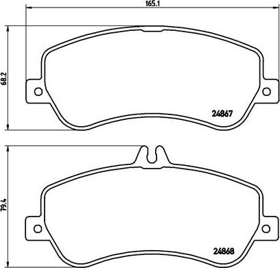 Brembo P 50 086 - Тормозные колодки, дисковые, комплект unicars.by