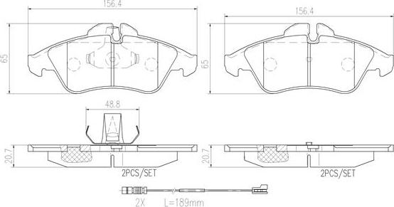 Brembo P50080N - Тормозные колодки, дисковые, комплект unicars.by