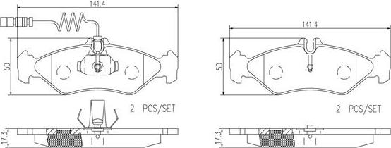 Brembo P50081N - Тормозные колодки, дисковые, комплект unicars.by