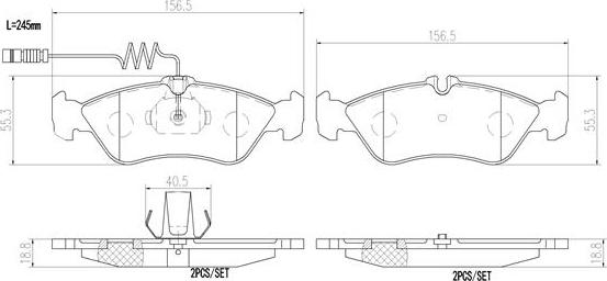 Brembo P50082N - Тормозные колодки, дисковые, комплект unicars.by