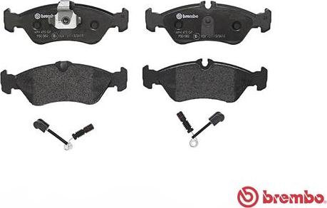 Brembo P 50 082 - Тормозные колодки, дисковые, комплект unicars.by