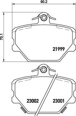 Brembo P 50 038 - Тормозные колодки, дисковые, комплект unicars.by