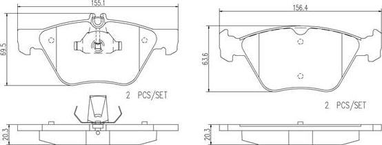 Brembo P50026N - Тормозные колодки, дисковые, комплект unicars.by