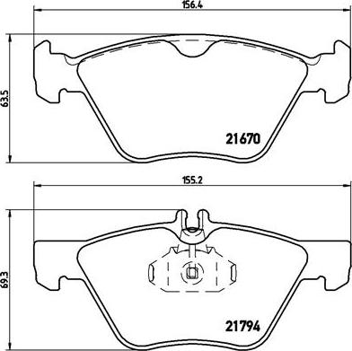 Brembo P 50 026 - Тормозные колодки, дисковые, комплект unicars.by