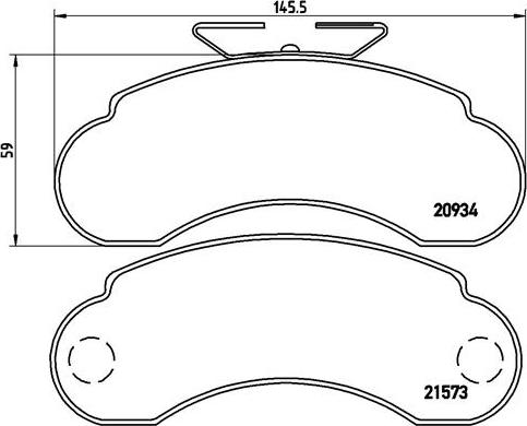 Brembo P 50 021 - Тормозные колодки, дисковые, комплект unicars.by