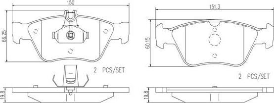 Brembo P50023N - Тормозные колодки, дисковые, комплект unicars.by