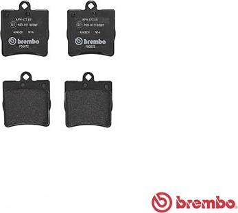 Brembo P 50 072 - Тормозные колодки, дисковые, комплект unicars.by