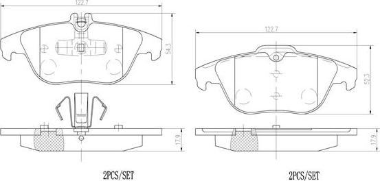 Brembo P50104N - Тормозные колодки, дисковые, комплект unicars.by