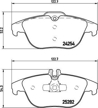 Brembo P 50 104 - Тормозные колодки, дисковые, комплект unicars.by