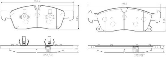 Brembo P50108N - Тормозные колодки, дисковые, комплект unicars.by