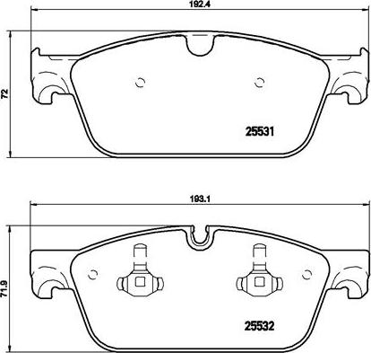 Brembo P 50 102 - Тормозные колодки, дисковые, комплект unicars.by