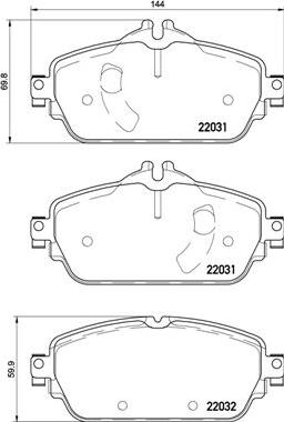 Brembo P 50 119 - Тормозные колодки, дисковые, комплект unicars.by