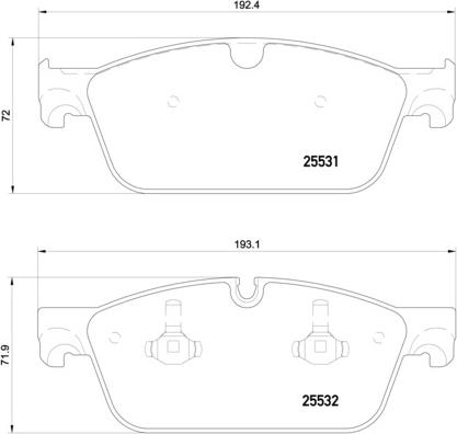 Brembo P 50 112 - Тормозные колодки, дисковые, комплект unicars.by